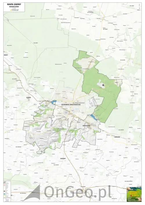 Mapa gminy Bodzechów